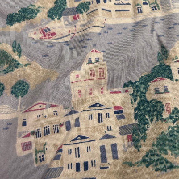 J. Jill Skirt Blue and Cream Scenic Print Fabric Size PL - Picture 2 of 7